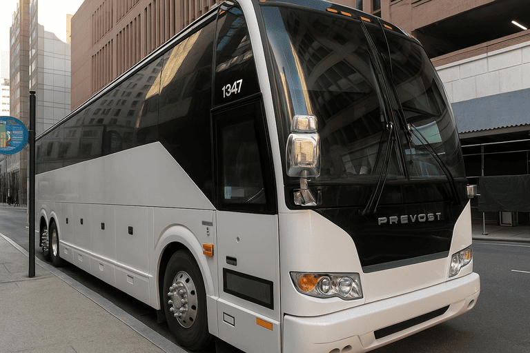 a Charter Bus Rental Lafayette coach bus